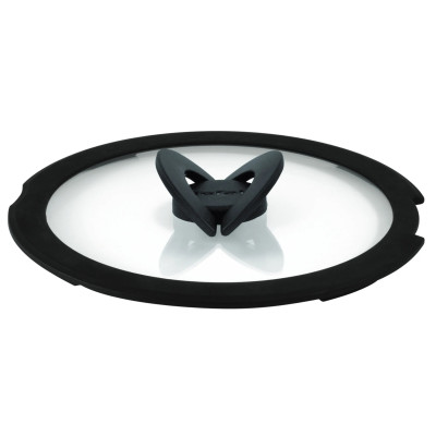 Кришка Tefal Ingenio 24см, скло, силікон, прозоро-чорний Кришка Tefal Ingenio 24см, скло, силікон, прозоро-чорний