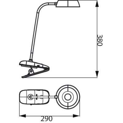 Philips Лампа настільна LED Reading Desk lamp Donutclip, рожевий