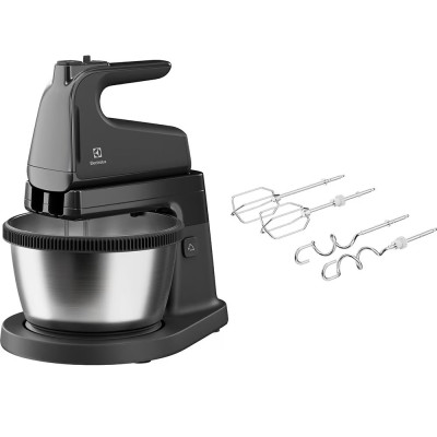 Міксер Electrolux стаціонарний 500Вт, насадки-4, чаша-метал, 3.5л, сірий темний Міксер Electrolux стаціонарний 500Вт, насадки-4, чаша-метал, 3.5л, сірий темний