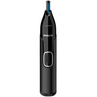 Тример Philips Series 5000, для бороди, вусів, окантовки, брови, носа та вух, 1хАА, насадок-4, чохол, сталь, чорний