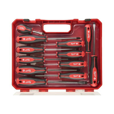 Викрутки Milwaukee магнітні, SL,PH,PZ, кейс, набір 12шт Викрутки Milwaukee магнітні, SL,PH,PZ, кейс, набір 12шт