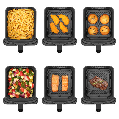 Мультипіч Sencor Dual Vita Fryer, 3000Вт, чаша-5.8+5.8л, сенсорне керув., 2 чаши, з віконцем, гриль, пластик, чорний Мультипіч Sencor Dual Vita Fryer, 3000Вт, чаша-5.8+5.8л, сенсорне керув., 2 чаши, з віконцем, гриль, пластик, чорний