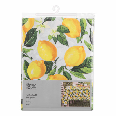 Скатертина ARDESTO Sicilian lemons 120х140см, 100% поліестер, зелений