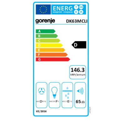 Витяжка Gorenje купольна, 60см, 621м3ч, чорний