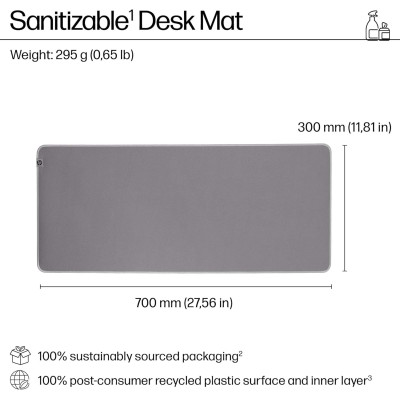 Ігрова поверхня HP 205 Sanitizable, XL, (700х300х2мм), сірий