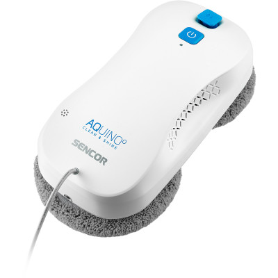 Робот-пилосос для вікон Sencor, 3000Па, вода -0.06л, вологе прибирання, від мережі, білий Робот-пилосос для вікон Sencor, 3000Па, вода -0.06л, вологе прибирання, від мережі, білий