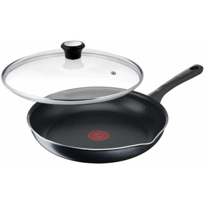 Сковорода з кришкою Tefal Day by Day, 28см, з кришкою, алюміній, бакеліт, скло, чорний Сковорода з кришкою Tefal Day by Day, 28см, з кришкою, алюміній, бакеліт, скло, чорний