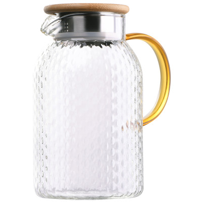 Кувшин с крышкой ARDESTO Dew 1500мл, боросиликатное стекло, нержавеющая сталь, бамбук, прозрачный Кувшин с крышкой ARDESTO Dew 1500мл, боросиликатное стекло, нержавеющая сталь, бамбук, прозрачный