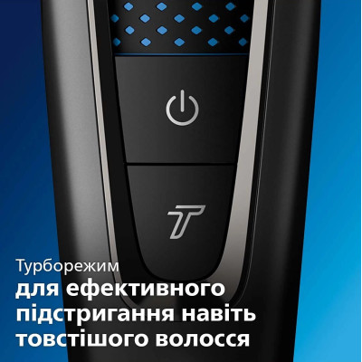 Машинка для стриження  Philips Series 7000, акум., роторний мотор, насадок-3, кейс,ножиці, гребінець в компл, сталь, чорно-сірий