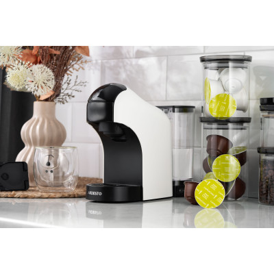 Кавоварка Ardesto капсульна, 0.8л,  капсули Nespresso, Nescafe Dolce Gusto, мелена кава, сенсорне керування, білий