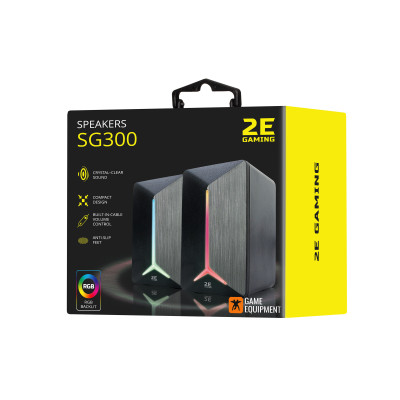 Акустична система 2E GAMING SG300, 2.0, 3.5mm, RGB, чорний (2E-SG300B) Акустична система 2E GAMING SG300, 2.0, 3.5mm, RGB, чорний (2E-SG300B)