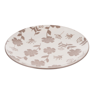 Тарілка десертна ARDESTO Ravenna, 19см, порцеляна, біло-бежевий