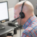 Гарнитура компьютерная стерео On-Ear Koss CS200, USB, Uni Mic, 2.4м, Черный