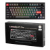 Клавіатура механічна Lemokey  P1 Pro 84Key, Keychron Super Banana, WL/BT/USB-A, QMK/VIA, Hot-Swap, EN/UKR, RGB,  Knob, Carbon Black