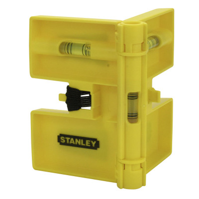 Уровень Stanley, 14см, 3 капсулы, складной, для установки стоек, пластик, магнит Уровень Stanley, 14см, 3 капсулы, складной, для установки стоек, пластик, магнит