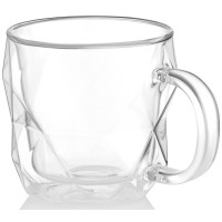 Набір чашок з ручками і подвійними стінками ARDESTO, 450мл, 2шт, боросилікатне скло, прозорий