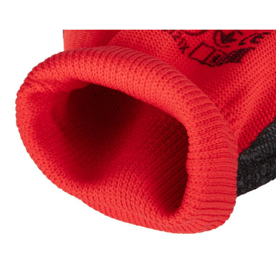 Рукавички робочі Neo Tools поліестер з латексним покриттям, р.8, червоно-чорний 12шт Рукавички робочі Neo Tools поліестер з латексним покриттям, р.8, червоно-чорний 12шт