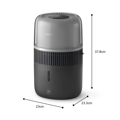 Зволожувач повітря Philips традиційне зволоження Series 5001, 56м2, 4.5л, 400мл/г, електр. кер-ння, режим сну, нічник, темно-синій