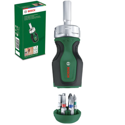 Викрутка Bosch з тріскачкою 6 насадок