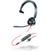Гарнітура комп'ютерна моно On-ear Poly Blackwire 3315, USB-A, всеспрямований, чорний