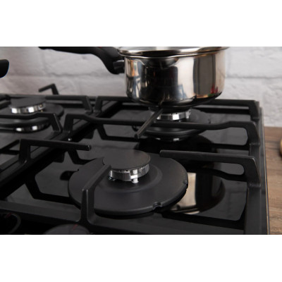 Варильна поверхня Hansa газова, 59см, чавун, чорний Варильна поверхня Hansa газова, 59см, чавун, чорний