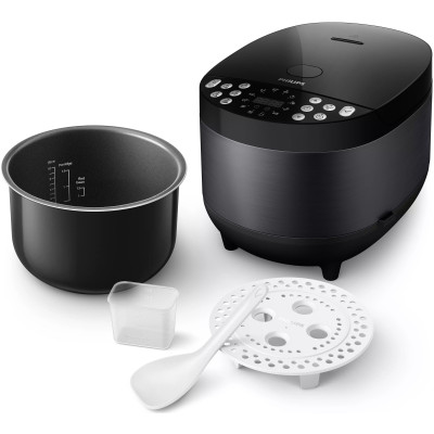 Philips Мультиварка All-in-One 980Вт, чаша-5л, електр. керування , 60 авто. программ, пластик, чорний