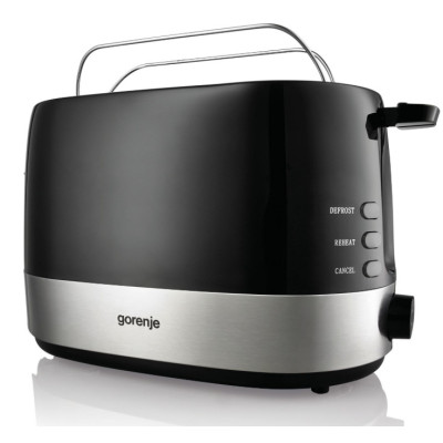 Тостер Gorenje, 850Вт, пластик/ металл , функц. розморож, автовідключення, чорний Тостер Gorenje, 850Вт, пластик/ металл , функц. розморож, автовідключення, чорний