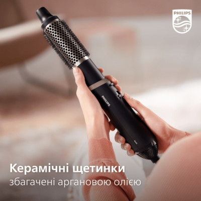 Фен-щітка Philips 3000 Series, 800Вт, 3 режими, хол. обдув, кераміка, сірий