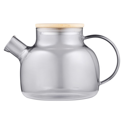 Заварник Ardesto Graphite 1000мл, боросилікатне скло, бамбук, cірий Заварник Ardesto Graphite 1000мл, боросилікатне скло, бамбук, cірий