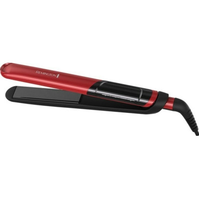 Випрямляч Remington Silk Straightener, 300Вт, 150-235С, дисплей, кейс, кераміка, чорно-червоний Випрямляч Remington Silk Straightener, 300Вт, 150-235С, дисплей, кейс, кераміка, чорно-червоний