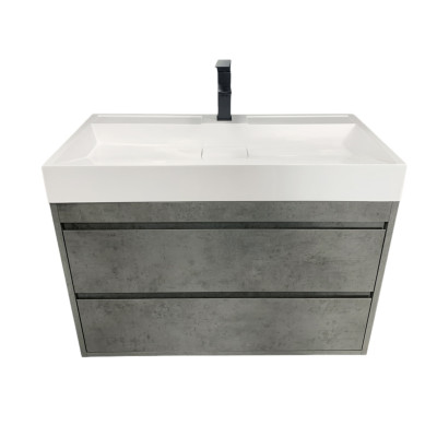 Раковина, умивальник Adamant VISION, штучний камінь, прямокут., з отвором для змішувача, без переливу, 1000х455х110мм, накладний, білий