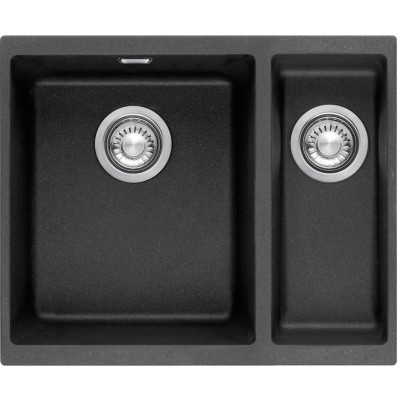 Мийка кухонна Franke Sirius, тектонайт, прямокутник, без крила, 560х435х200мм, чаша - 1,5, під стільницю, SID 160, чорний