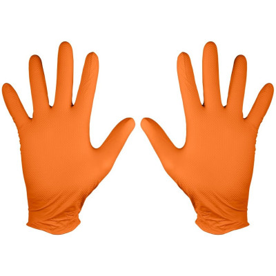 Рукавички робочі/медичні Neo Tools, перфоровані нітрилові, р.XL, помаранчевий, 50шт Рукавички робочі/медичні Neo Tools, перфоровані нітрилові, р.XL, помаранчевий, 50шт