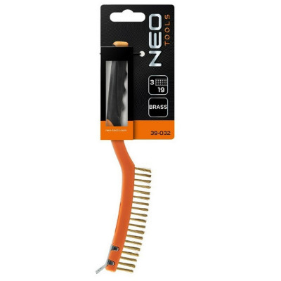 Щетка проволочная Neo Tools прямая, 3х19 рядов, прямая проволока 0.3мм, 345мм, двухкомпонентная рукоятка 39-032 Щетка проволочная Neo Tools прямая, 3х19 рядов, прямая проволока 0.3мм, 345мм, двухкомпонентная рукоятка 39-032