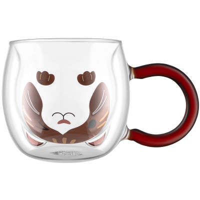 ARDESTO Набір чашок з подвійними стінками Animals 280мл, 2шт, боросилікатне скло, прозорий