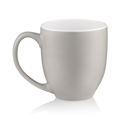 Чашка ARDESTO Pio, 430мл, кераміка, сірий світлий