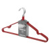 Набір вішаків ARDESTO 40.5см, 5шт, метал, ПВХ, червоний
