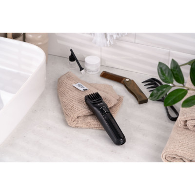 Машинка для стрижки ARDESTO HC-Y10-B, мережа+акум., насадок-1, сталь, чорний