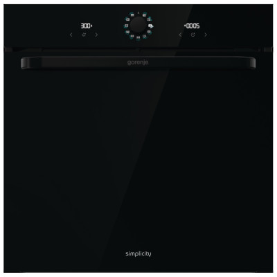 Gorenje Духова шафа електрична, 77л, A, пара, дисплей, макс.темпер.-300, чорний