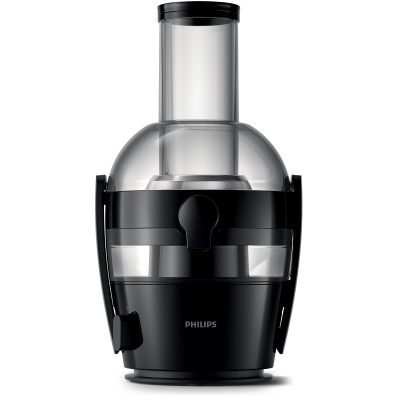 Соковитискач Philips Viva Collection відцентрований 800Вт, чаша-2л, жмих-1.2л, жолоб на ціле яблуко, пластик, чорний