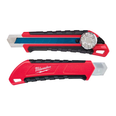 Ніж будівельний сегментований Milwaukee Heavy Duty, 18мм, корпус комбінований Ніж будівельний сегментований Milwaukee Heavy Duty, 18мм, корпус комбінований