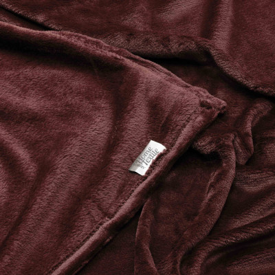 Плед ARDESTO Flannel 160х200см, 100% поліестер, бургунді