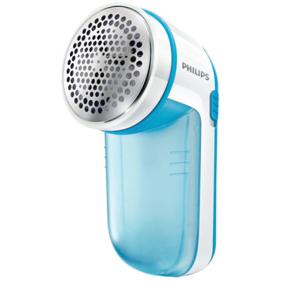 Машинка для удаления катышков Philips, 8800 оборотов в мин, большая площадь лезвий, 2хАА в комплекте, голубой (GC026/00)