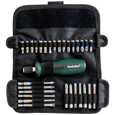 Викрутки Metabo 29 біт, SL,PH,PZ,Torx,H набір 30шт
