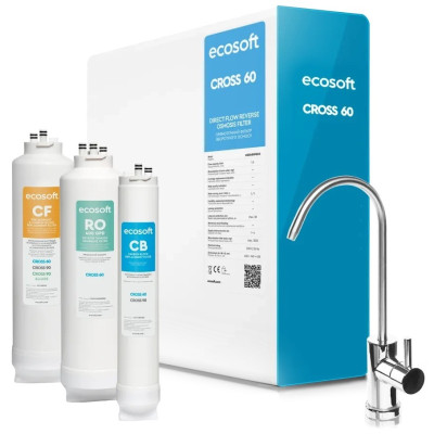 Фільтр зворотного осмосу Ecosoft Cross60, мембрана 400gpd Фільтр зворотного осмосу Ecosoft Cross60, мембрана 400gpd