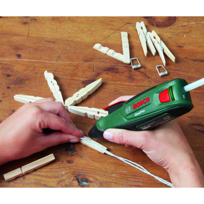 Пістолет клейовий акумуляторний Bosch GluePen 3.6В 1.5А·год стрижні 7мм подача 2г/хв 170° 0.14кг