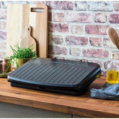 Гриль George Foreman прижимний Fit Grill Large 2400Вт, температурних режимів-1, пластик, чорний