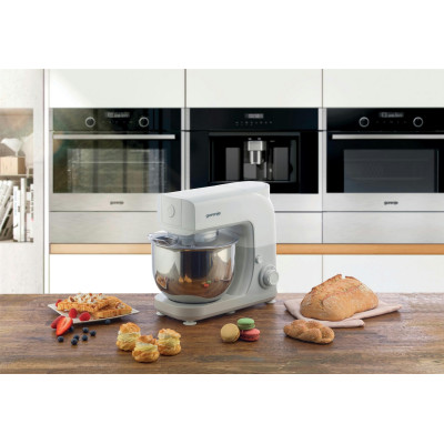 Кухонная машина Gorenje 800Вт, чаша-металл, корпус-металл, насадок-3, белый (MMC805W)