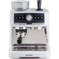 Кавоварка Gorenje ріжкова 2.5л, кавомолка 0,25л, капучинатор, кнопочне керування, білий