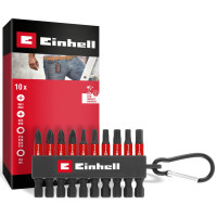 Біти Einhell 50мм бітотримач з карабіном, PH, PZ, T, H набір 10шт